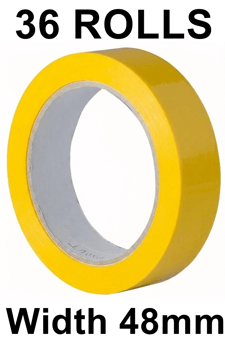 picture of Slingsby Vinyl Tape 48mm - Yellow - Bulk Pack - 36 Rolls - [SLB-330026]