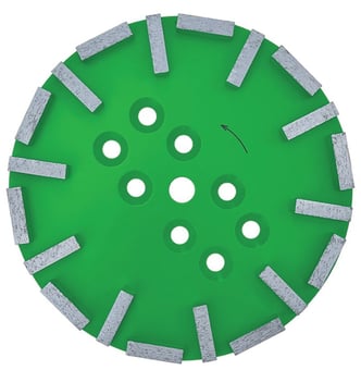 picture of Vonarx 250mm Diamond Medium Concrete Grinding Disc Fits FG250S - Green - [HC-VA900965]