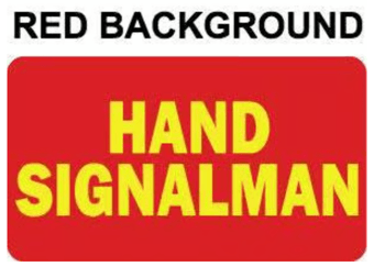 picture of HAND SIGNALMAN Insert Card for Professional Armbands - [IH-AB-HS] - (HP)