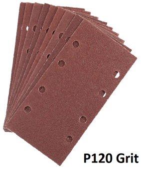 picture of Amtech 10pc Hook and Loop Sanding Sheets - P120 Grit 93 x 187mm - [DK-V4012]