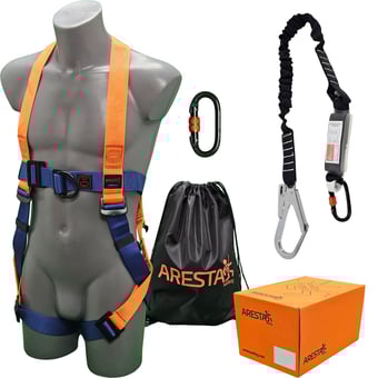 picture of ARESTA Scaffolder Kit 2 - Double Point Harness - Standard Buckle - EN361 EN354 - [XE-AK-S02S]