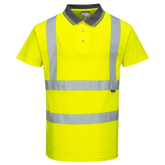 picture of Portwest S477 Hi-Vis Polo Shirt S/S Yellow - PW-S477YER