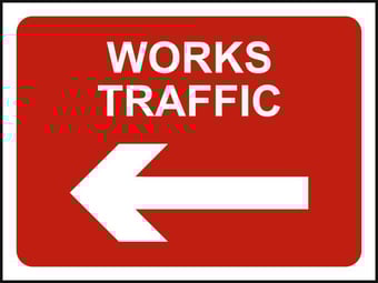 Picture of Spectrum 600 x 450mm Temporary Sign - Works Traffic - Arrow Left - [SCXO-CI-13171-1]