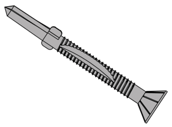Picture of TechFast Timber to Steel CSK/Wing Screw - No.5 Tip 5.5 x 135mm - Supplied as Box of 50 - [TRSL-TB-FORTFC55135H]