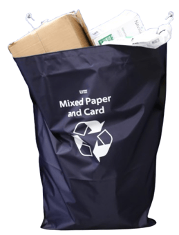 picture of Fentex Tidy Sack "Mixed Paper and Card" - Blue Vinyl - [FN-TSMPC/BL]