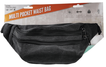 picture of Gone Traveling - Multi Pocket Nylon Waist Bum Bag - [BZ-RY656] - (DISC-R)