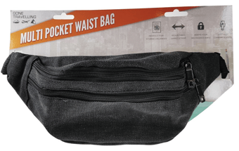 Picture of Gone Traveling - Multi Pocket Nylon Waist Bum Bag - [BZ-RY656] - (DISC-R)