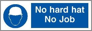picture of Hard Hat Sign LARGE - 600 x 200Hmm - Rigid Plastic - [AS-MA109-RP]