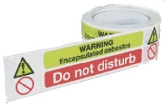 Picture of Self Adhesive - 50mm x 33m - Asbestos Tape - Warning Encapsulated Asbestos - [AS-WA233]