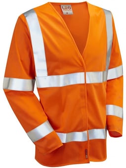 picture of LEO - Parkham - Orange Hi-Vis Long Sleeved Waistcoat - LE-S11-O