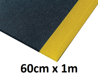 picture of Kumfi Pebble Anti-Fatigue Mat Black/Yellow - 60cm x 1m - [BLD-KP24BY]