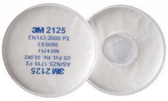 picture of 3M - Pair of P2 Particulate Filter Cartridges for Use With 6000 7500 and 6900 Masks - [3M-2125]