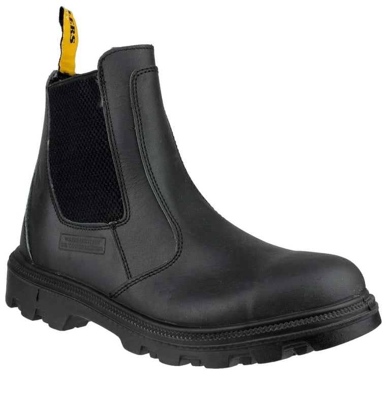 Amblers FS129 Water Resistant Black Pull on Safety Dealer Boot S3 SRC HRO - FS-8996-09090 (DISC-X)