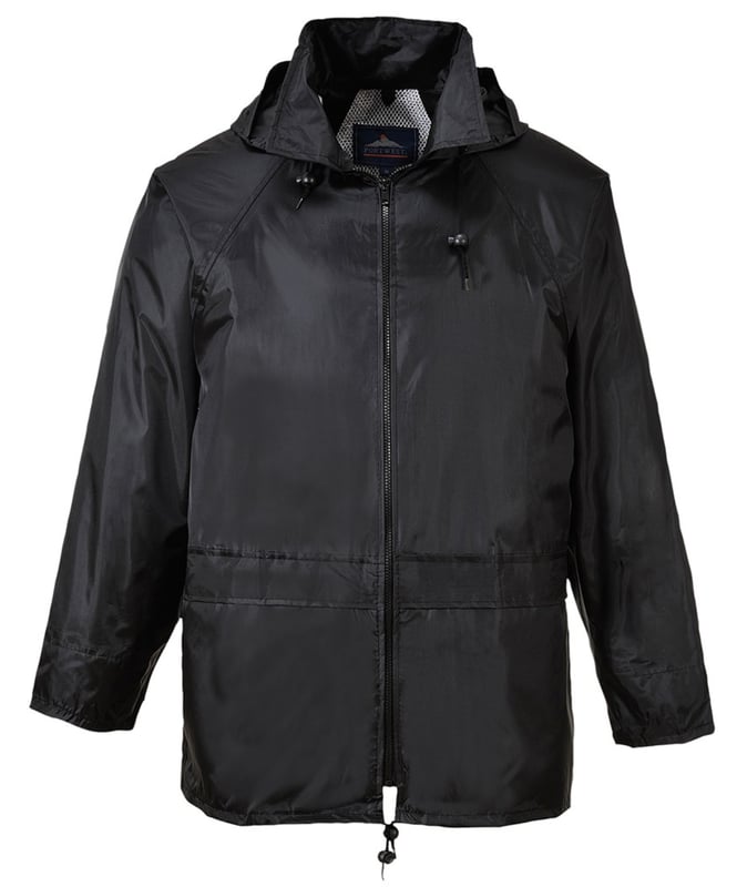 picture of Portwest - S440 Classic Rain Jacket - Black - Conforms to EN343 - PW-S440BKR 