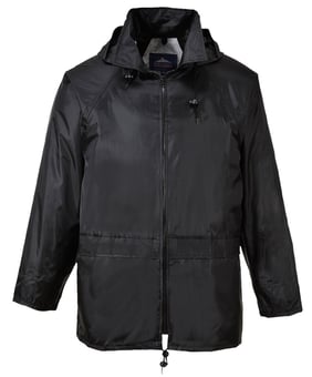 Picture of Portwest - S440 Classic Rain Black Jacket - PW-S440BKR