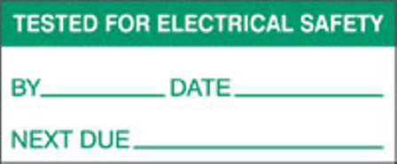 picture of Quality Labels - Tested for Electrical Safety - 51 x 22mm (500 per Roll) - [AS-QC25]