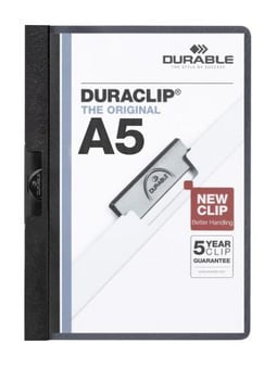 Picture of Durable - Duraclip 30 Clip Folder - A5 - Black - Pack of 25 - [DL-221701]