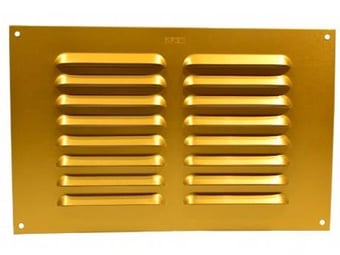 picture of Louvre Vent - Gold Aluminum - 229 x 152mm - CTRN-CI-VE16P