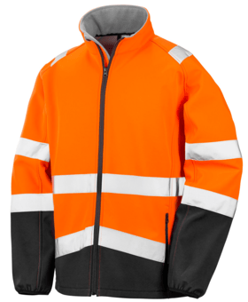 picture of Result Hi-Vis Printable Softshell Jacket - Orange/Black - [BT-R450X-OB]