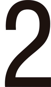 Picture of Spectrum 75mm Black Vinyl - Character ‘2’ - Pack of 10 - SCXO-CI-SVB022L