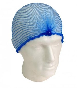 picture of Detectable Fine Mesh Hairnets - Blue - Pack of 100 - DT-440-T001-P01-X11