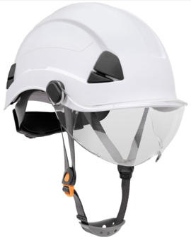 Picture of Honeywell - Fibre Metal Safety Helmet - Non Vented - With Polycarbonate Visor - White - [HW-FSH10001E]