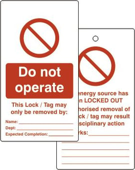 Picture of Spectrum Lockout Tags - Do not operate - (Double Sided 10 pack) - SCXO-CI-LOK050