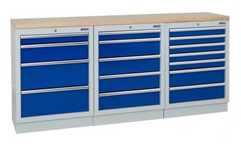 picture of BiGDUG 2041mm Wide Workbench - 4 Drawer Cabinet - 5 Drawer Cabinet - 7 Drawer Cabinet - Multiplex - [BDU-TGC345GBM] - (LP)