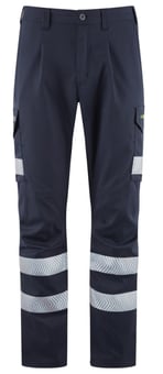Picture of Leo Winsford EcoViz Lightweight Cargo Trousers - Navy - Tall Leg - LE-CT05-NV-T