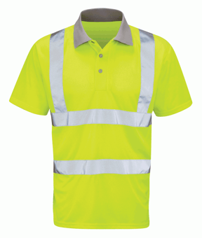 picture of Black Knight Mercury Short Sleeve Polo Shirt - Hi Vis Yellow - OB-HVPS