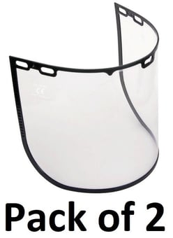 picture of Delta Plus - Clear Polycarbonate Visors with Plastic Edge - Pack of 2 - [LH-VISORPC]