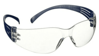 picture of 3M SecureFit 100 Safety Glasses Blue Frame Clear Lens - [3M-SF101AF-BLU]