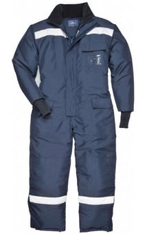 picture of Portwest - ColdStore Navy Blue Coverall - 100% Breathable Polyester - PW-CS12NAR