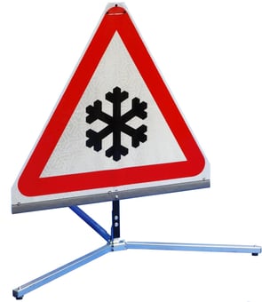 Picture of TriFlex Triangular with "Ice" Sign - 750mm - Sign face with Standard Grade Reflectivity - [QZ-554.2.750.TFX]