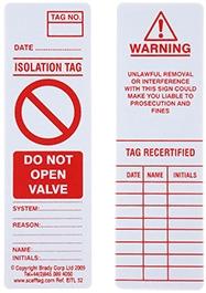 Scafftag Valvetag Standard Do Not Open Valve Insert - [SC-EITL-52]