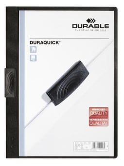 Picture of Durable - Duraquick 20 Clip Folder - A4 - Black - Pack of 20 - [DL-227001]
