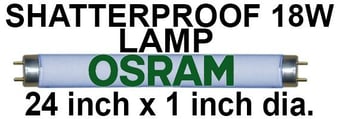 picture of Osram - 18 Watts Lamp For Fly Killers - BL368 - Shatter Resistant - [BP-LS18WS-O] - (DISC-R)