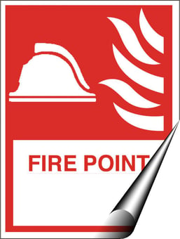 Picture of Fire Point Sign LARGE - 300 X 400Hmm - Self Adhesive Vinyl - [AS-FI14-SAV]