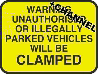 Picture of Street Signs - Warning Unauthorised or Illegally Parked Vehicles - 3mm Aluminium - [AS-TR149C-ALU]