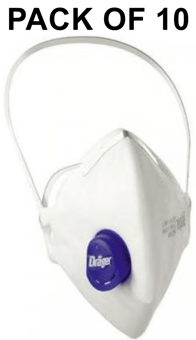 picture of Drager X-Plore 1730V FFP3 Fold Flat Valved Mask - Pack of 10 - [BL-3951088] - (HY)