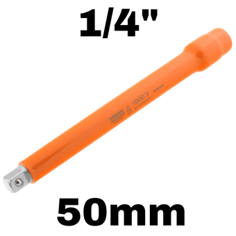 picture of Boddingtons Electrical Insulated 1/4" Square Drive Extension Bar - 50mm - [BD-133605]