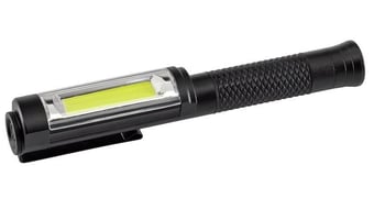 picture of COB LED Rechargeable Aluminium Pen Flashlight Torch - 400 Lumens - 5W - [DO-90101]