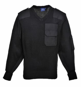 picture of Portwest - Black Nato Sweater - 100% Acrylic - 580g - PW-B310-BKR