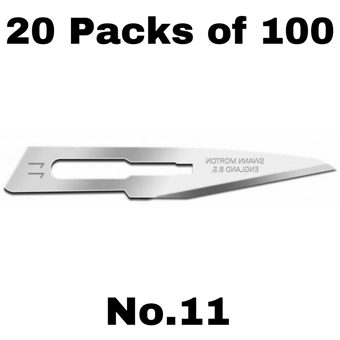 picture of Single Use Sterile - Scalpel Blades No.11 - 20 Packs of 100 - [ML-W256-PACK]