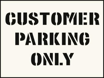 Picture of Customer Parking Only Stencil (400 x 600mm)  - SCXO-CI-9527J