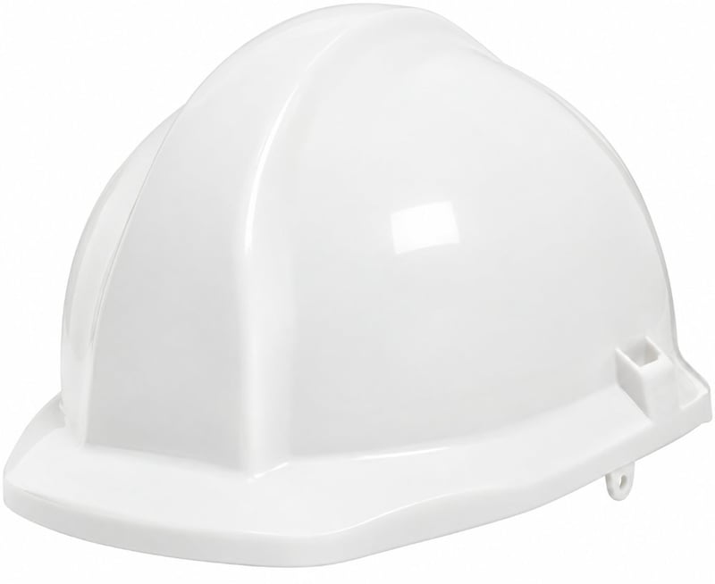 Centurion 1125 - White Unvented Safety Helmet - Reduced Peak - Slip Ratchet - [CE-S17WA]