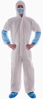 picture of Amazing Value Disposable Microporous White Coverall - Type 5B/6B - HT-5B6B