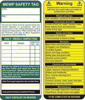 Picture of MEWP Tag Insert - [SCXO-CI-TG11-1]
