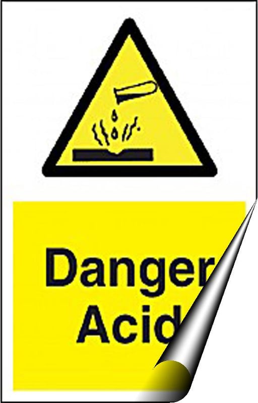 picture of Danger Acid Sign - 200 x 300Hmm - Self Adhesive Vinyl - [AS-WA157-SAV]