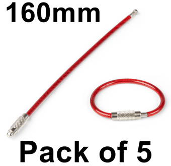 picture of Gripps Screwlock Cable - 4mm x 160mm - Pack of 5 - [GPS-H01032-5]